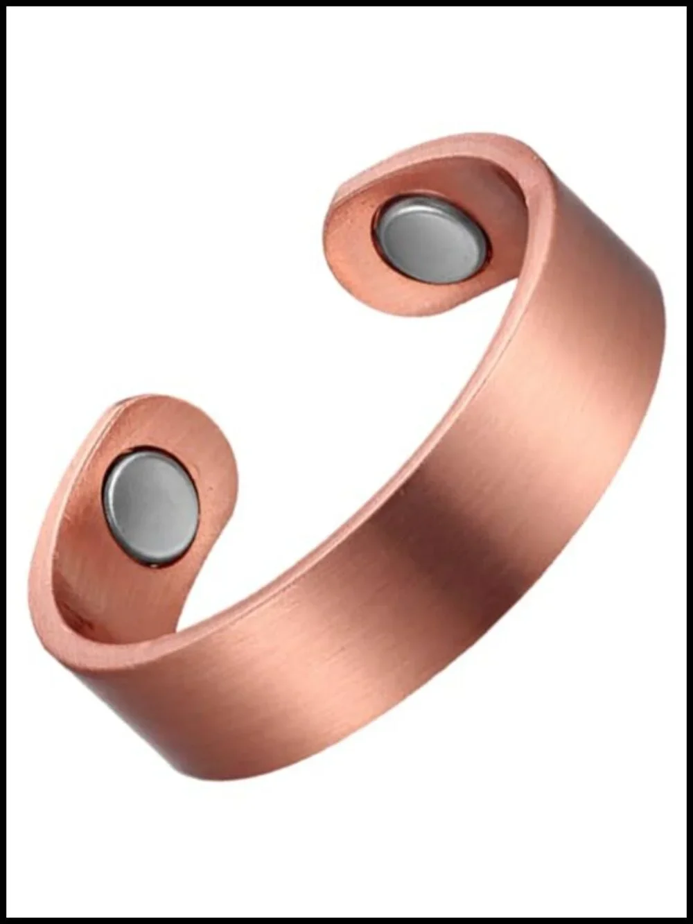 Pure Copper Magnetic Therapy Ring - Adjustable